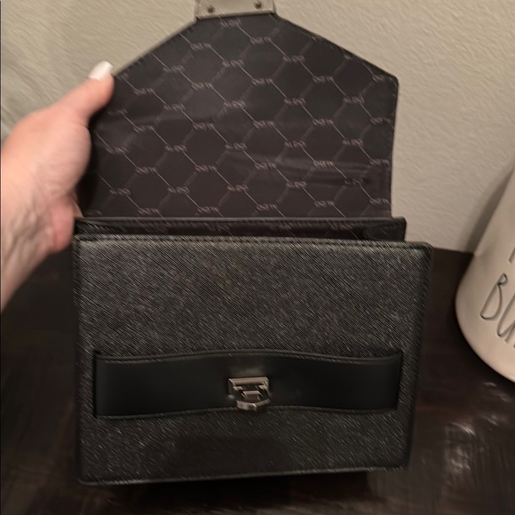 Aldo Black and Gray Satchel with Shimmering Finish - Picture 3 of 8